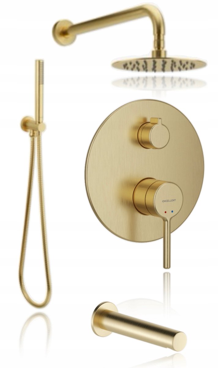 Excellent Pi Douche-badkraan Set Inbouw Goud Geborsteld