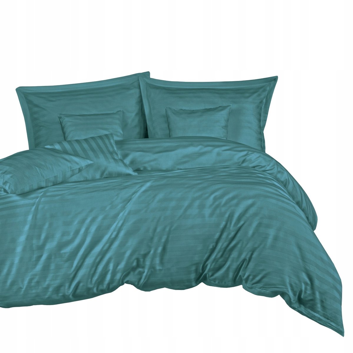 Bamboe Katoenen Beddengoed 180x200cm Zeegroen Streep 7-delig