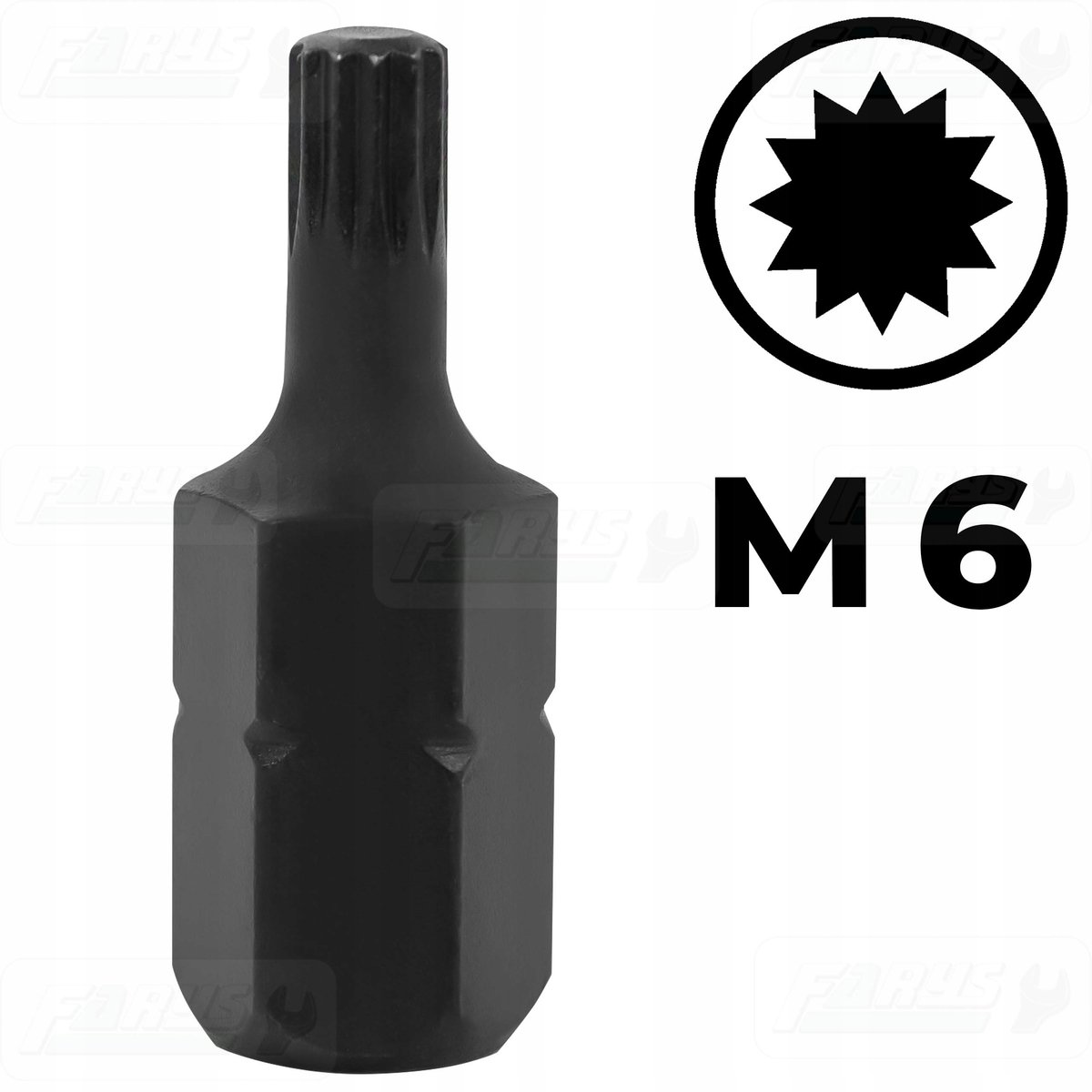 Spline Bit M6 30mm S2 Staal - Professionele Kwaliteit