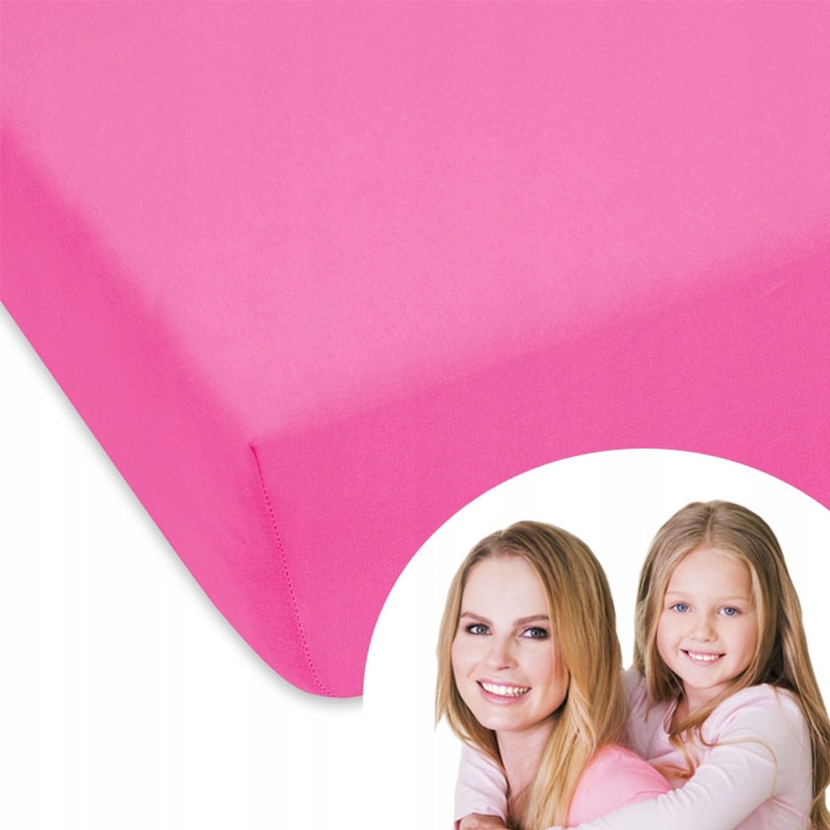 Hoeslaken Jersey Roze 80x180 cm met Elastiek - Zacht & Ademend