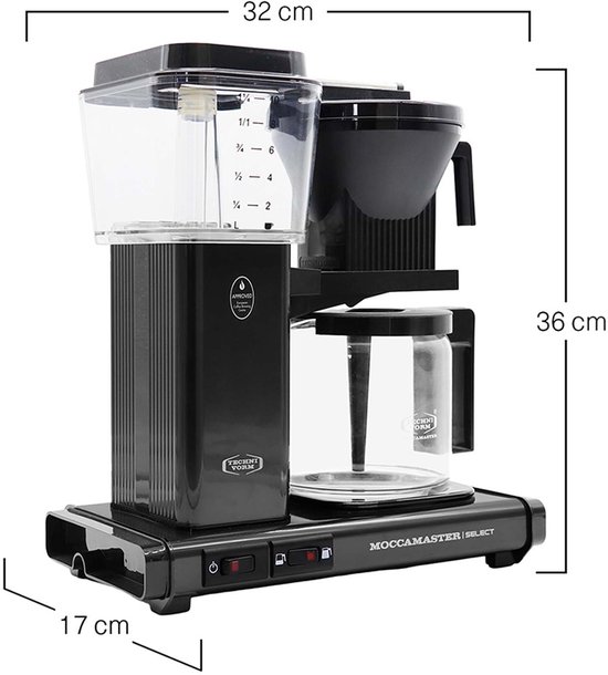 Moccamaster KBG Select - Filterkoffiezetapparaat - Black - 5 jaar garantie