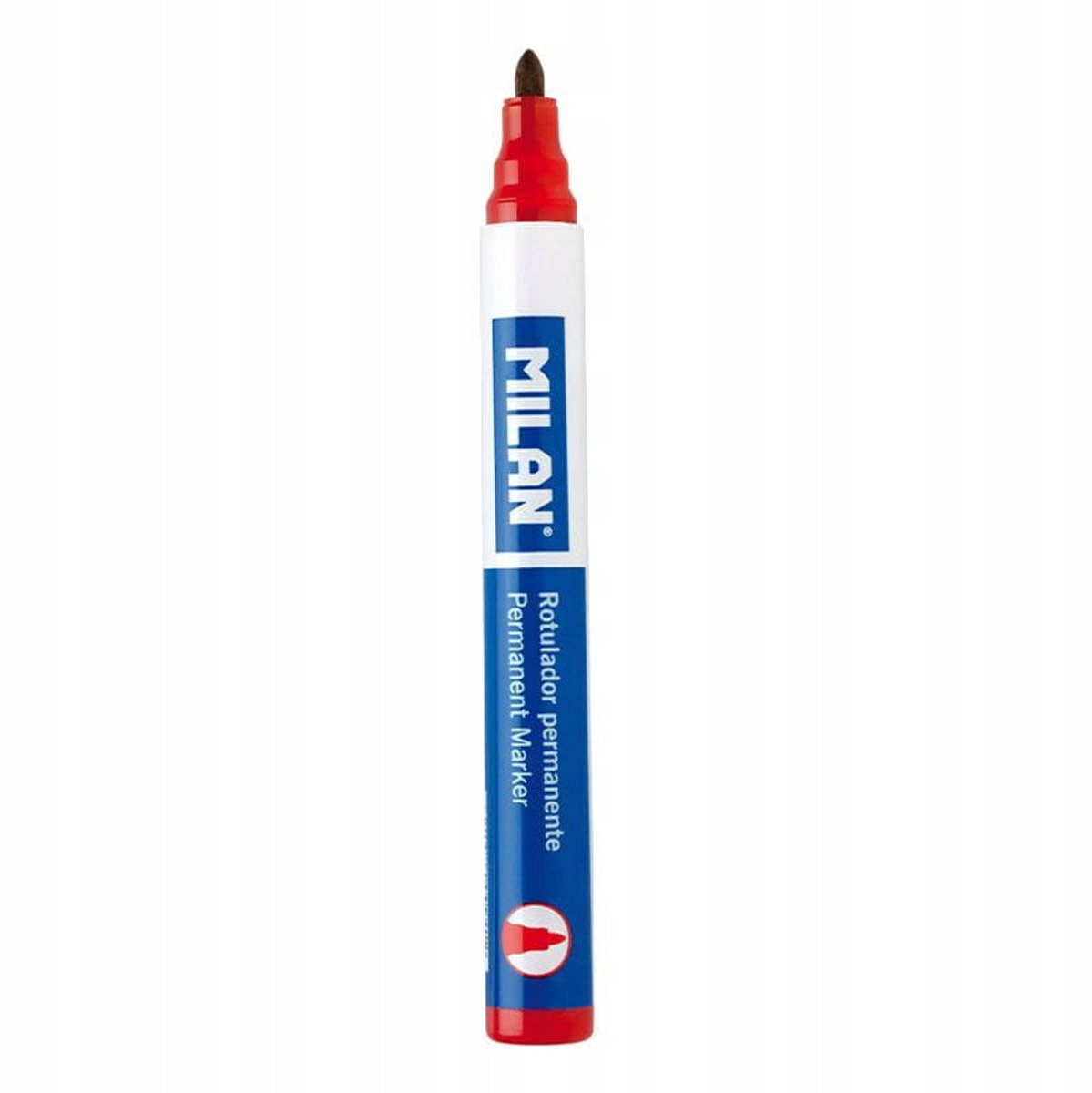 Milan Permanente Marker Rood - Ronde Punt, 1 Stuk