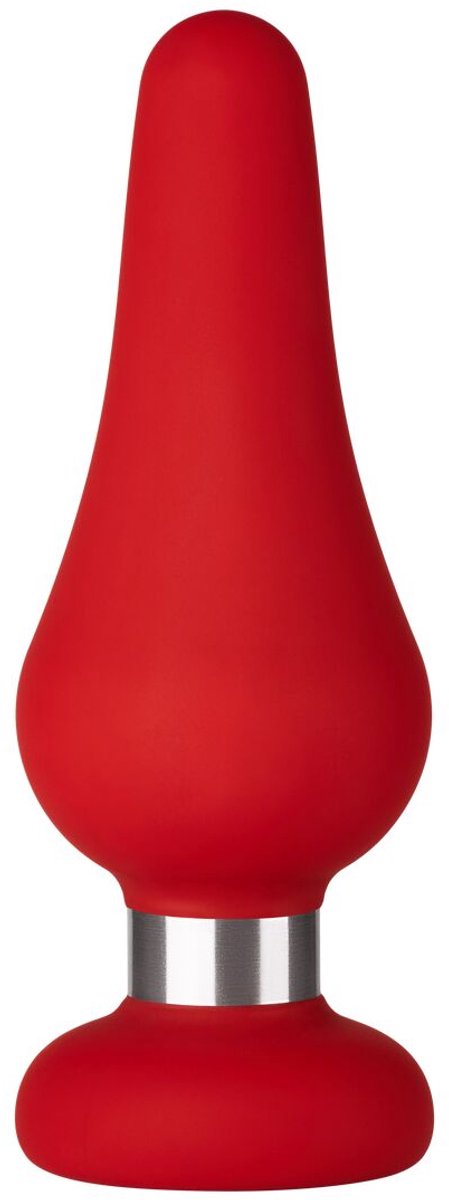 Forto F-21 Tear Drop Large Anaalplug - Rood - 12.2 cm
