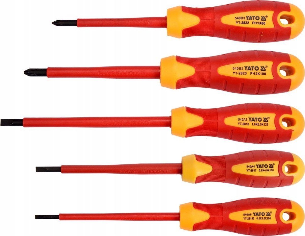 Yato Geïsoleerde Schroevendraaierset VDE 1000V - 5 Delig