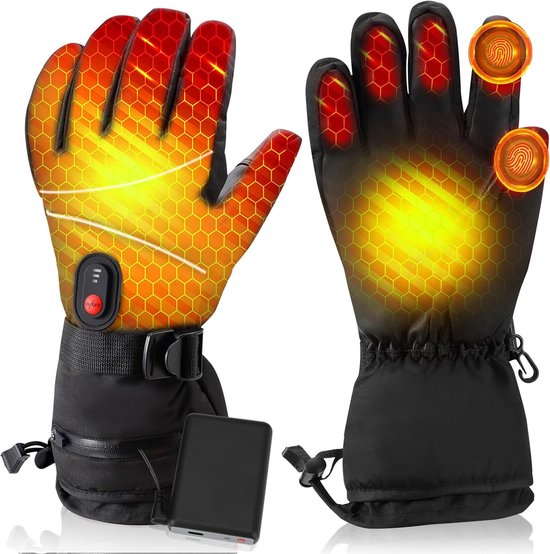 Gants Chauffants USB 3 Niveaux – 2000 MAh, 150-350 Min, Demi-doigts, Rechargeables – Pour Homme/femme, Travail Et Plein Air
