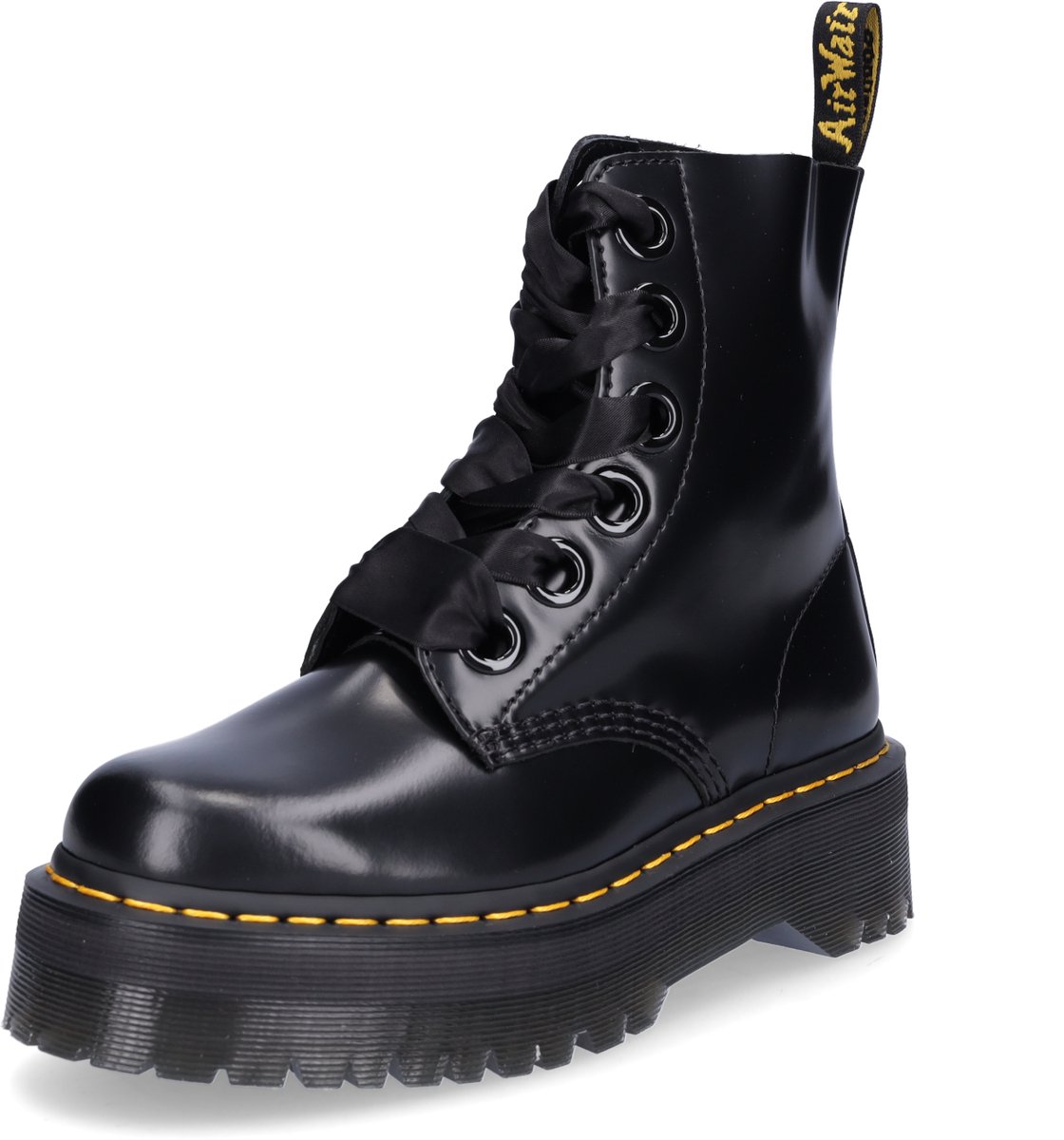 Dr. Martens dames plateau veterlaars Zwart