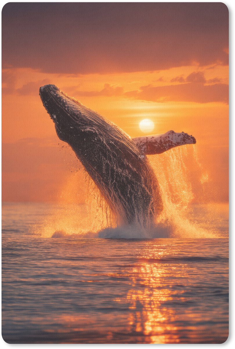 Muismat 18x27 cm - Mousepad Walvis - Zon - Zee - Muismatten