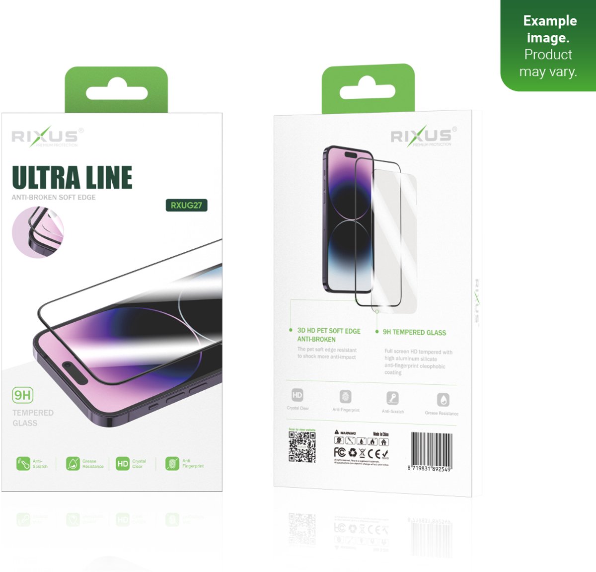 Rixus For iPhone 12, 12 Pro Tempered Glass Ultra Thin
