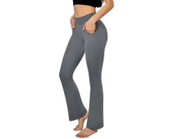 SINOPHANT Yoga Dames Bootcut Flare Broek Yoga Leggings Hoge Taille,met zakken, Opaque, Sportbroek, Fitness, Casual