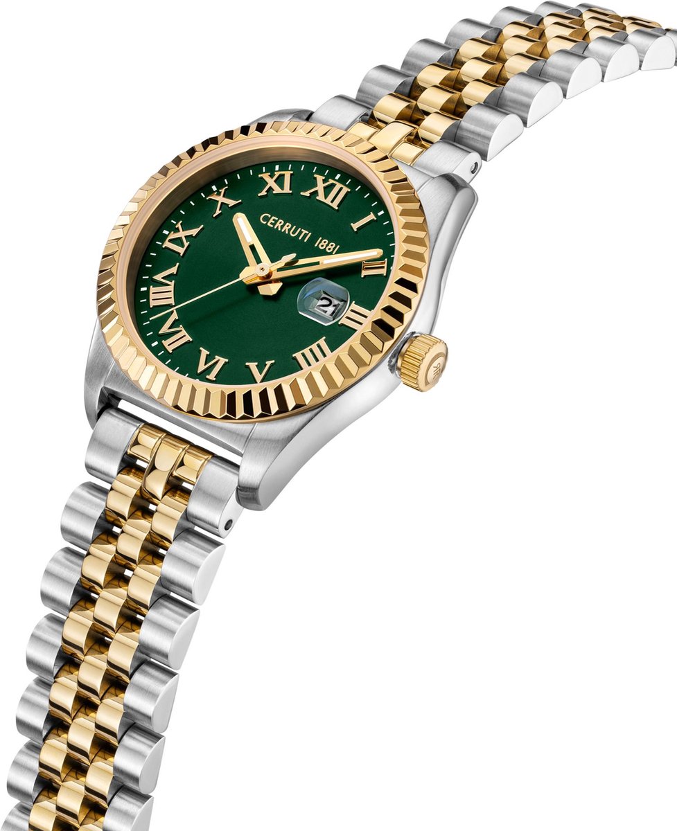 Datum horloge Baccio Green - Gold