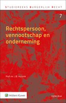 Studiereeks burgerlijk recht 7 - Rechtspersoon, vennootschap en onderneming