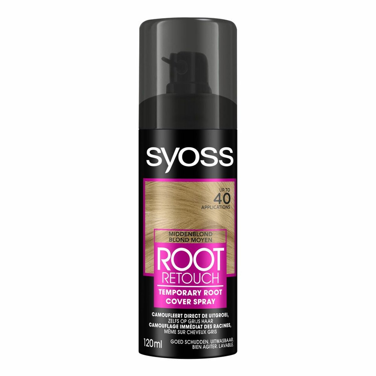 1 x SYOSS - Uitgroeispray Middenblond - Uitgroeispray - Kleurbescherming - Directe Grijsdekking - Uitgroeispray - Uitgroeispray Middenblond - Uitgroeispray Donkerblond - Uitgroeispray Grijs - Uitgroeispray Kleur