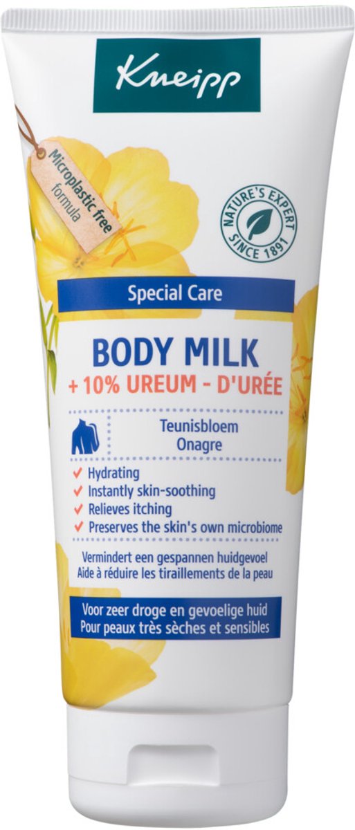 1 x Kneipp - Body milk - Special Care - Met 10 % ureum - Voor zeer droge & gevoelige huid - 200 ml - 10% Ureum - Zeer Droge Huid - Gevoelige Huid - Jeukverlichting - Huidbarrière
