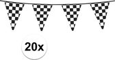 20x Finish vlaggenlijn 6 meter - Feestversiering