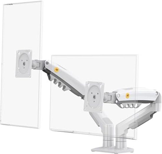 Full-motion dubbele monitorarm met gasveer, 17â -32'', zwart Full-motion dubbele monitorarm met gasveer, 17â -32'', zwart