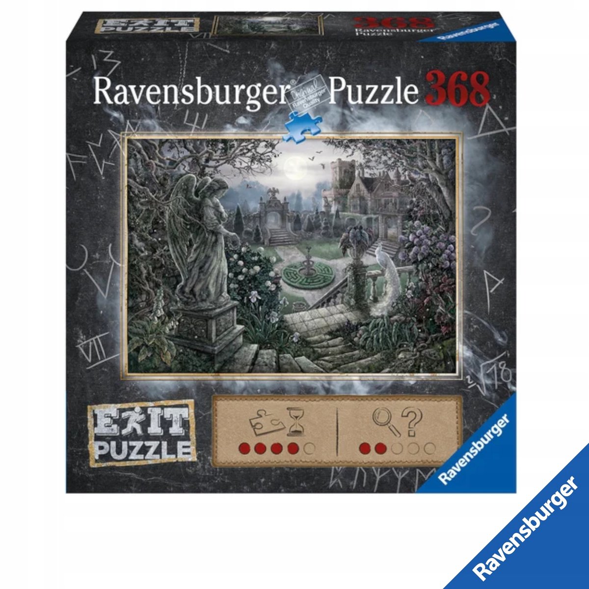 Ravensburger Exit Puzzel 368 Stukjes: Noord in de Tuin - Mysterie Puzzel