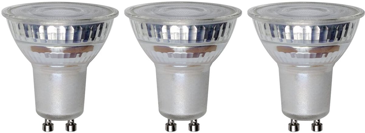SPL GU10 LED Lamp 5.2W Dimbaar - CRI 97 - Warm Wit - 3000K - LED Spot MR16 - Vervangt 35W - 3 Stuks