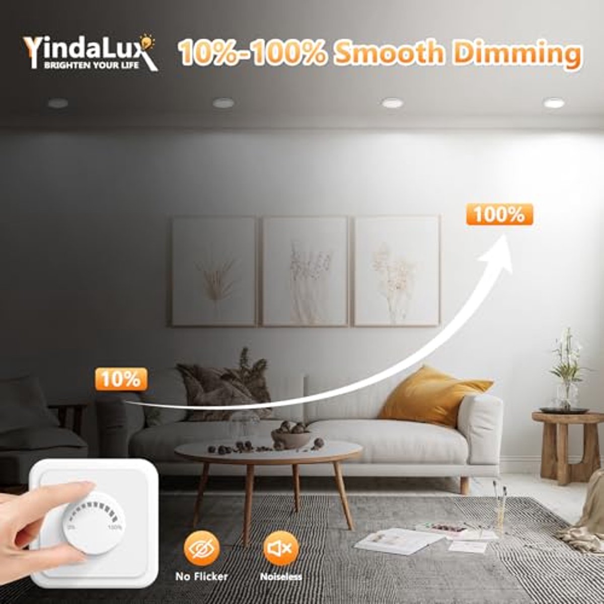 Dimbare LED Inbouwspot 230V IP44 - 5W - Ultra-Flat - Warmwit, Neutraalwit & Koelwit - 65-75 mm
