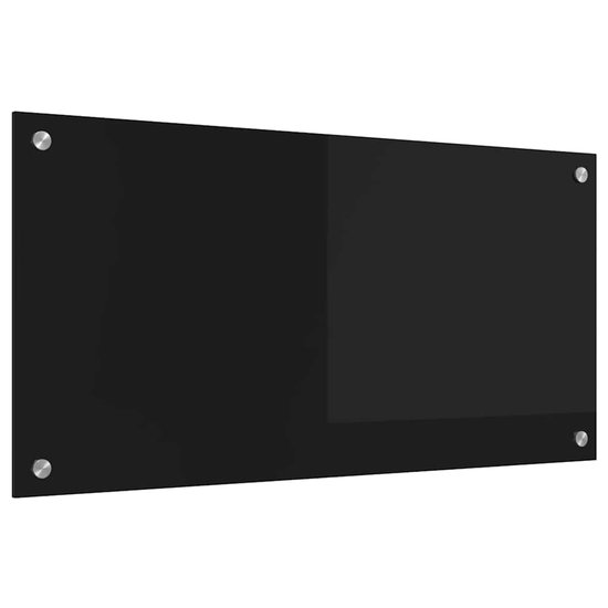 vidaXL Spatscherm Keuken Gehard Glas Zwart Spat Scherm Keuken Spatbeschermer vidaXL Spatscherm Keuken Gehard Glas Zwart Spat Scherm Keuken Spatbeschermer