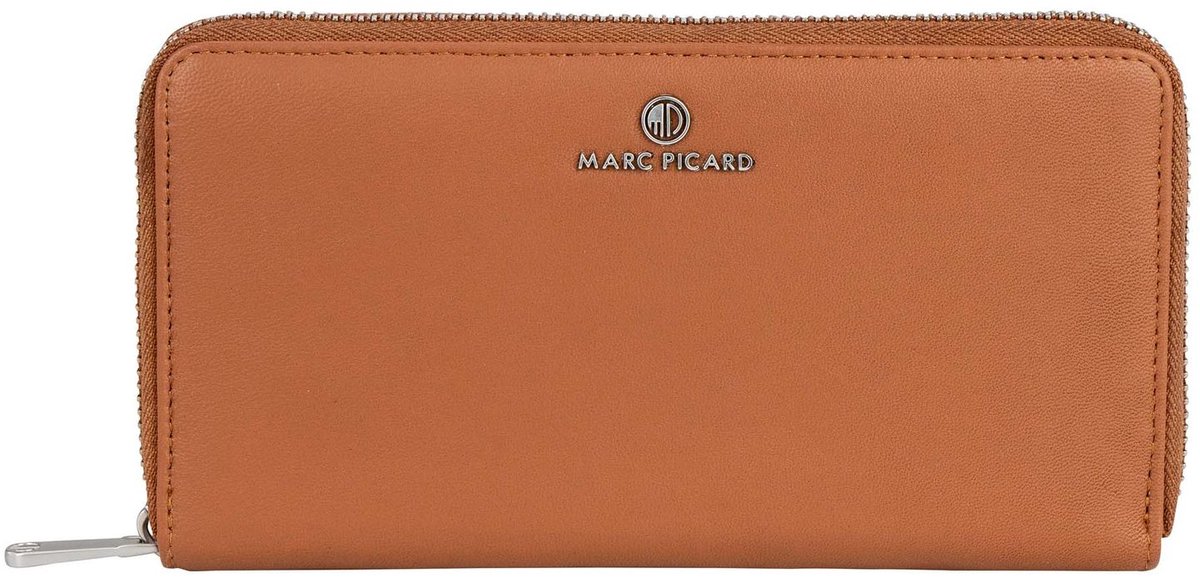 Marc Picard Leren portemonnee Maremma Zip Wallet Cognac bruine