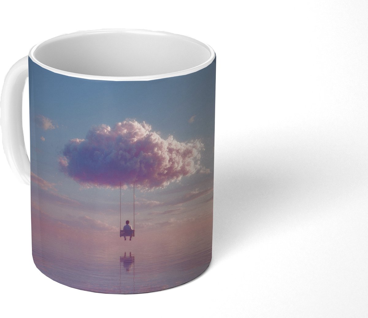 Mok - Koffiemok - Wolk - Schommel - Kleurrijke lucht - Mokken - 350 ML - Beker - Koffiemokken - Theemok