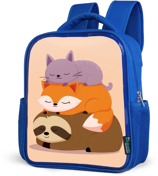 Rugzak blauw - Schooltas jongens - Vreugdesprong tussen de sterren - Kinder rugtas Rugzak blauw - Schooltas jongens - Vreugdesprong tussen de sterren - Kinder rugtas