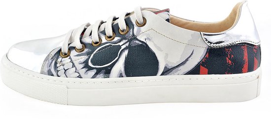 GOBY - Skull - Baskets pour femmes - Chaussures pour femmes - Haute qualité - Fait main - Imprimé filles - Taille 38
