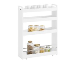 SoBuy NSR01-W Opbergrek - Witte Multifunctionele Plank voor Badkamer
