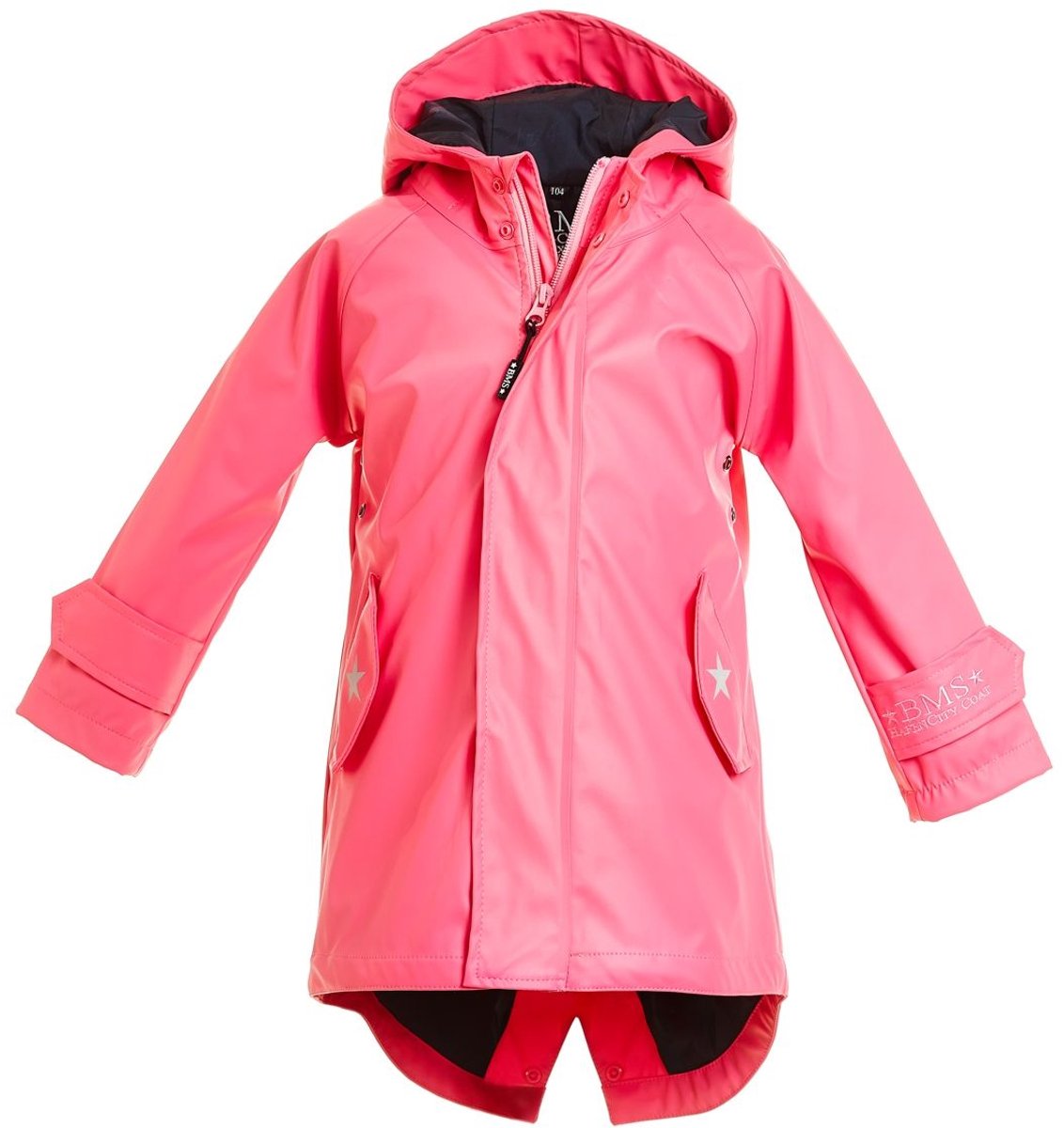 BMS kinderregenjas HafenCity Coat Kids PU/voering roze