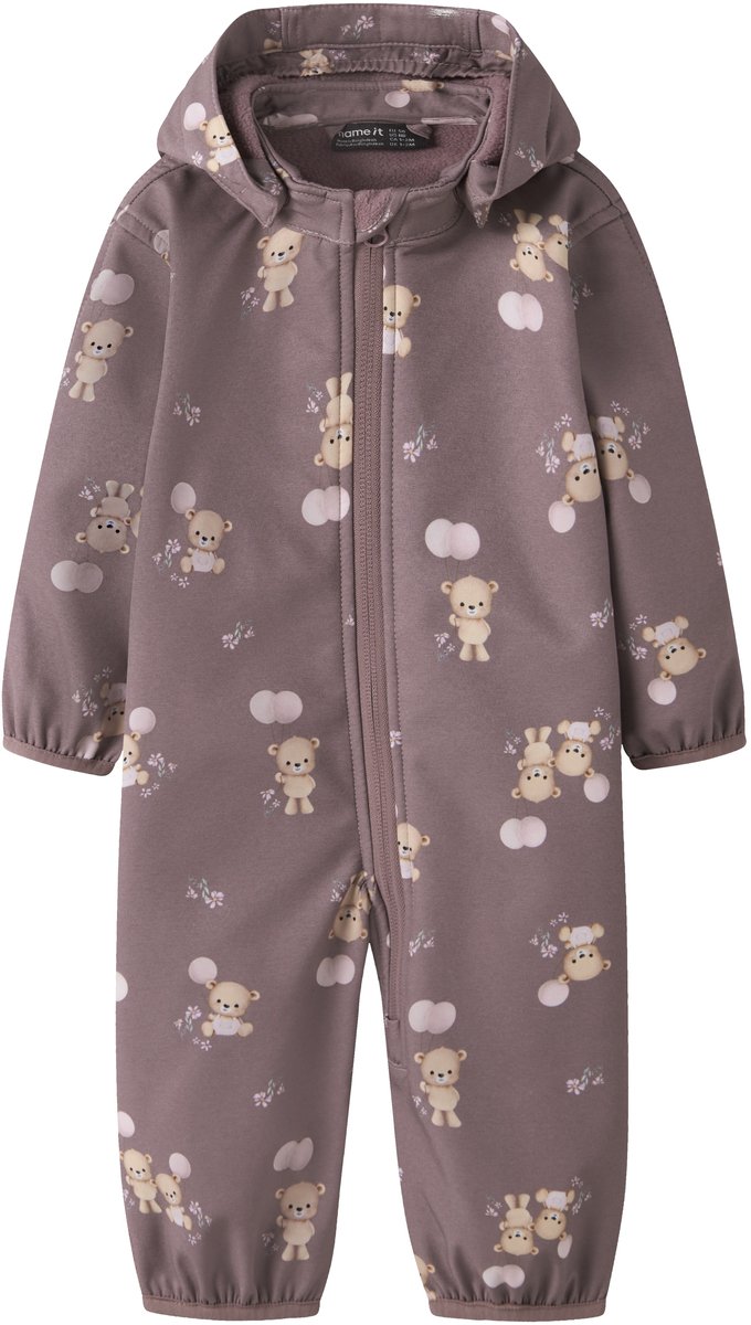 NAME IT NBFALFA08 SOFTSHELL SUIT AOP FO Baby Ski jassen Wistful Mauve