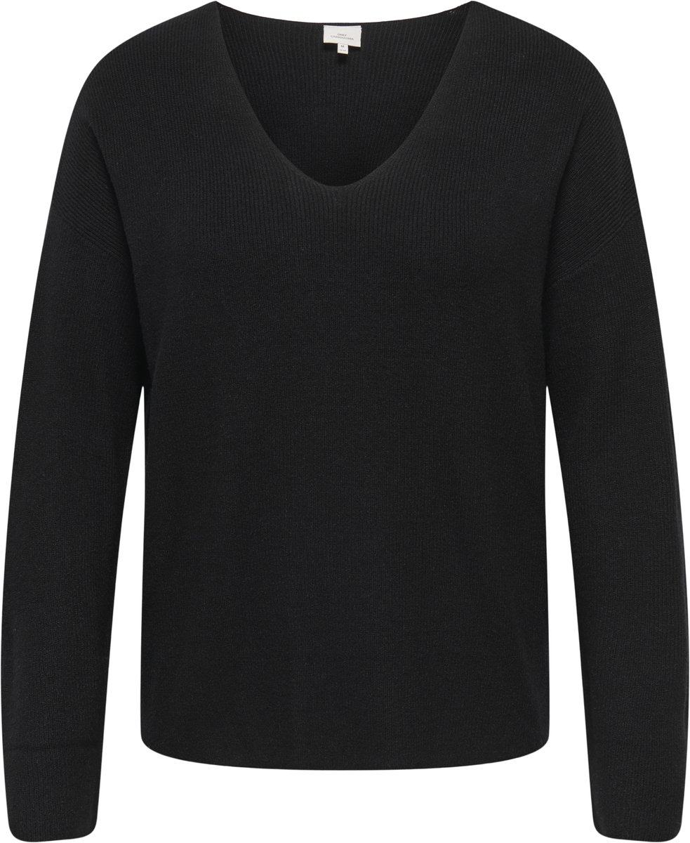 ONLY CARMAKOMA - CARIBI LS RIB LOOSE V-NECK CC KNT - Dames - Gebreide truien