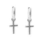 WeLoveSilver - Boucles d'oreilles croix - acier chirurgical - argent