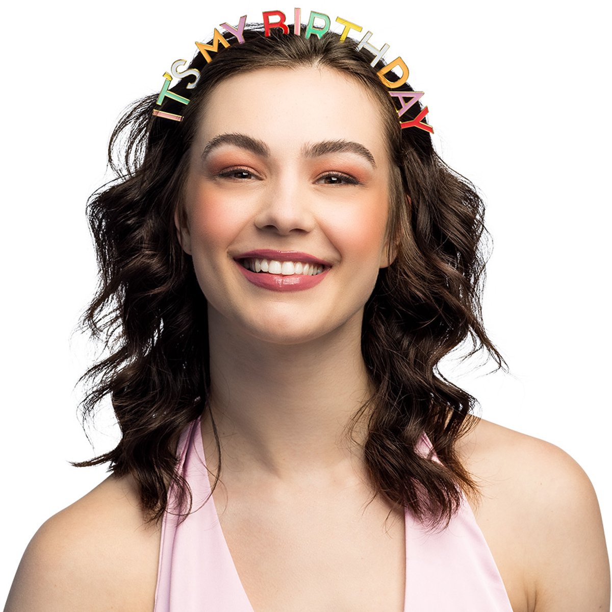 Boland - Metalen diadeem 'It's my birthday' Multi - Één maat - Kinderen en volwassenen - Vrouwen -