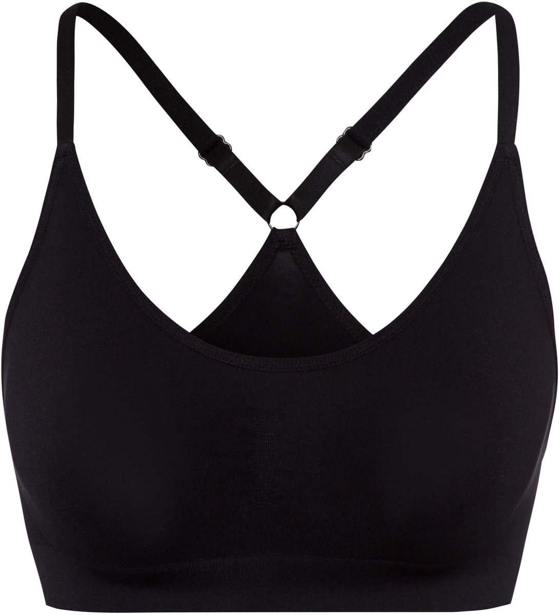 BeeDees Bralette Comfee Pure Beugelvrije One-Size bh met smalle bandjes zwart