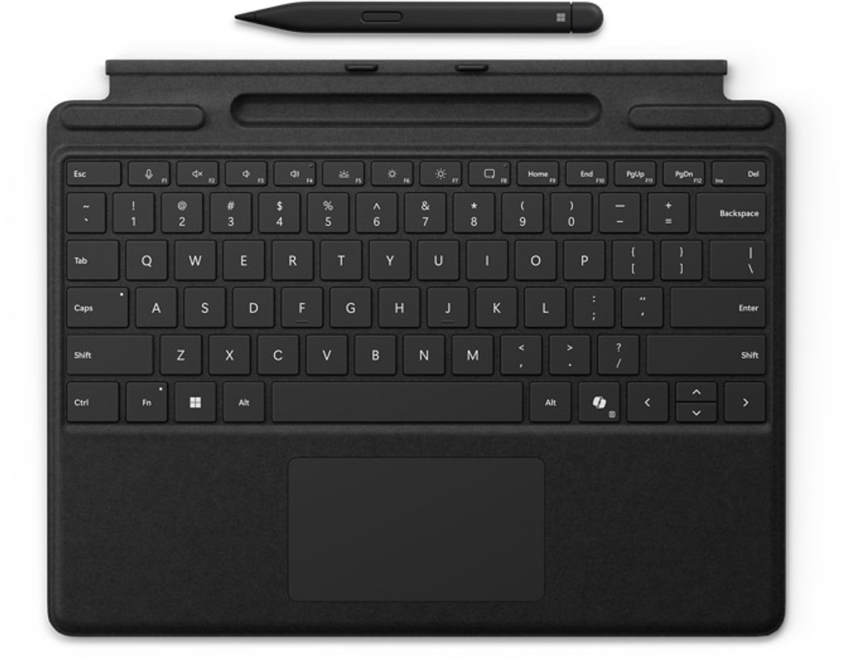 Microsoft Surface Pro Keyboard with Slim Pen for Business AZERTY Frans Microsoft Cover port Zwart