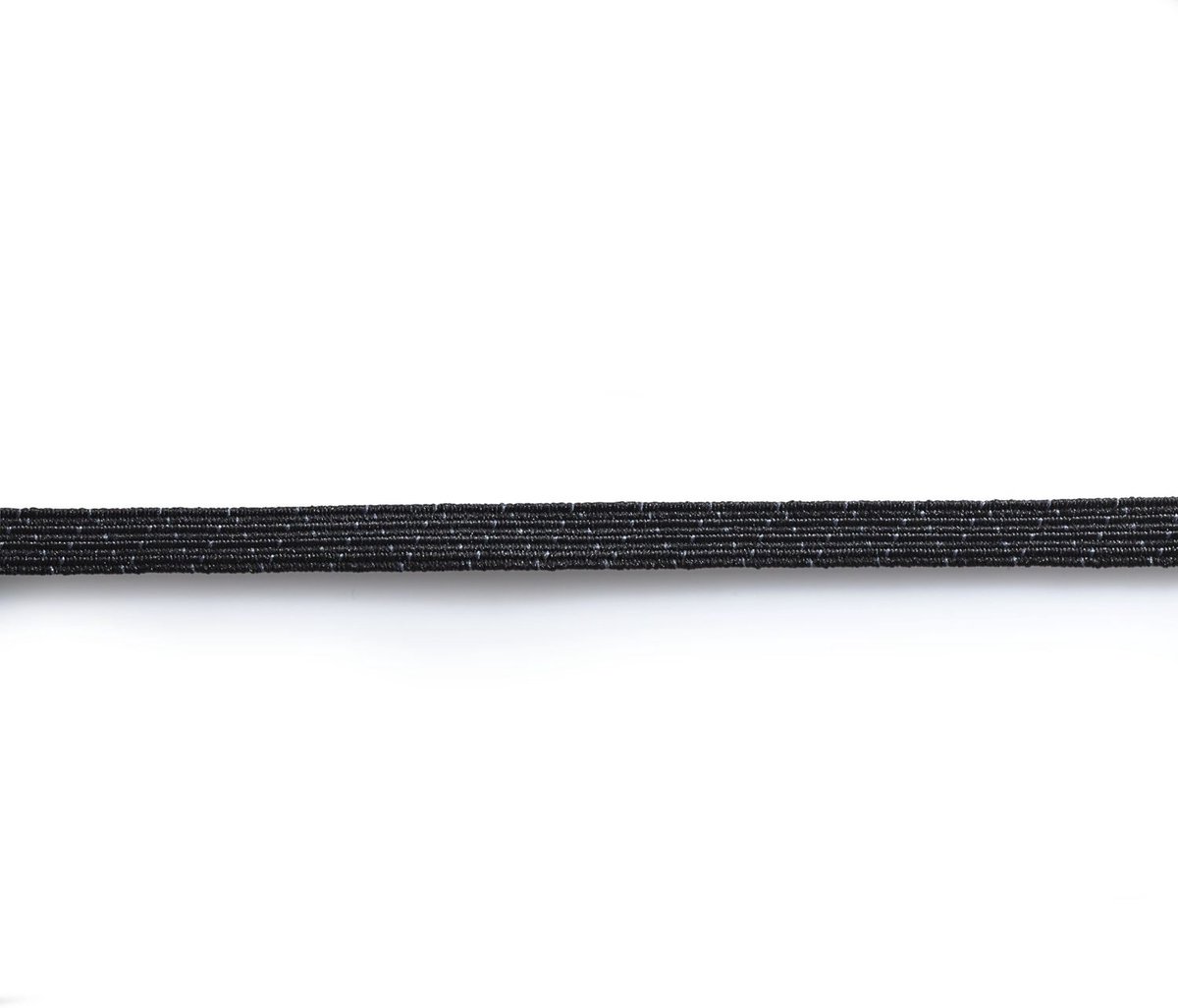 PRYM - SUPER ELASTIEK - 7MM - ZWART - 1X3 METER.