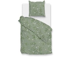 Zohome Hedra Dekbedovertrek - Groen - Eenpersoons - Dekbe...