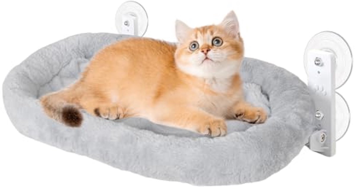 Ruimtebesparende Vensterligstoel voor Katten - Comfortabele Hangmat met Stevige Zuignappen