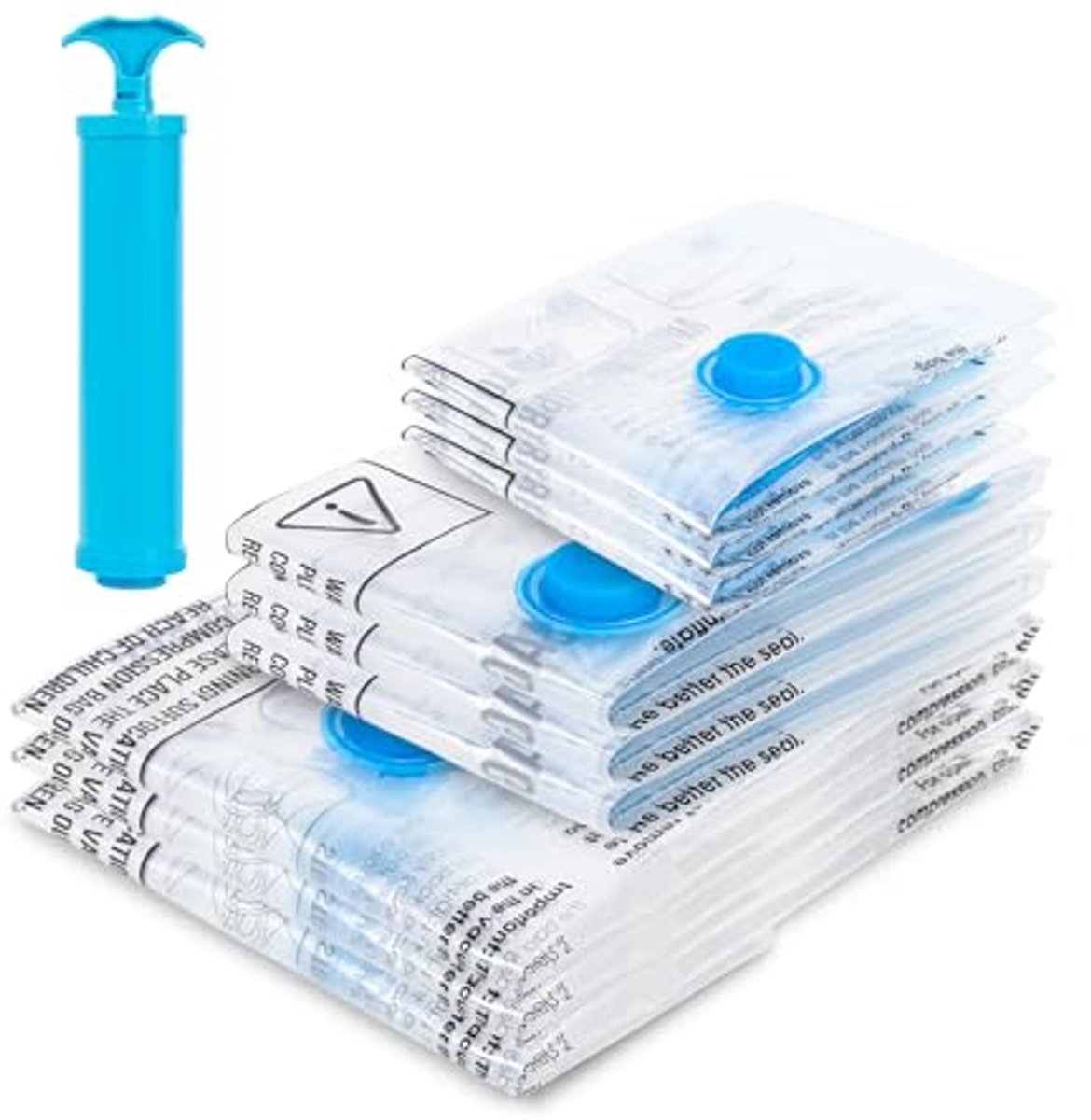 Vacuüm opbergzakken 9-pack - Herbruikbare compressie zakken voor reizen en thuis
