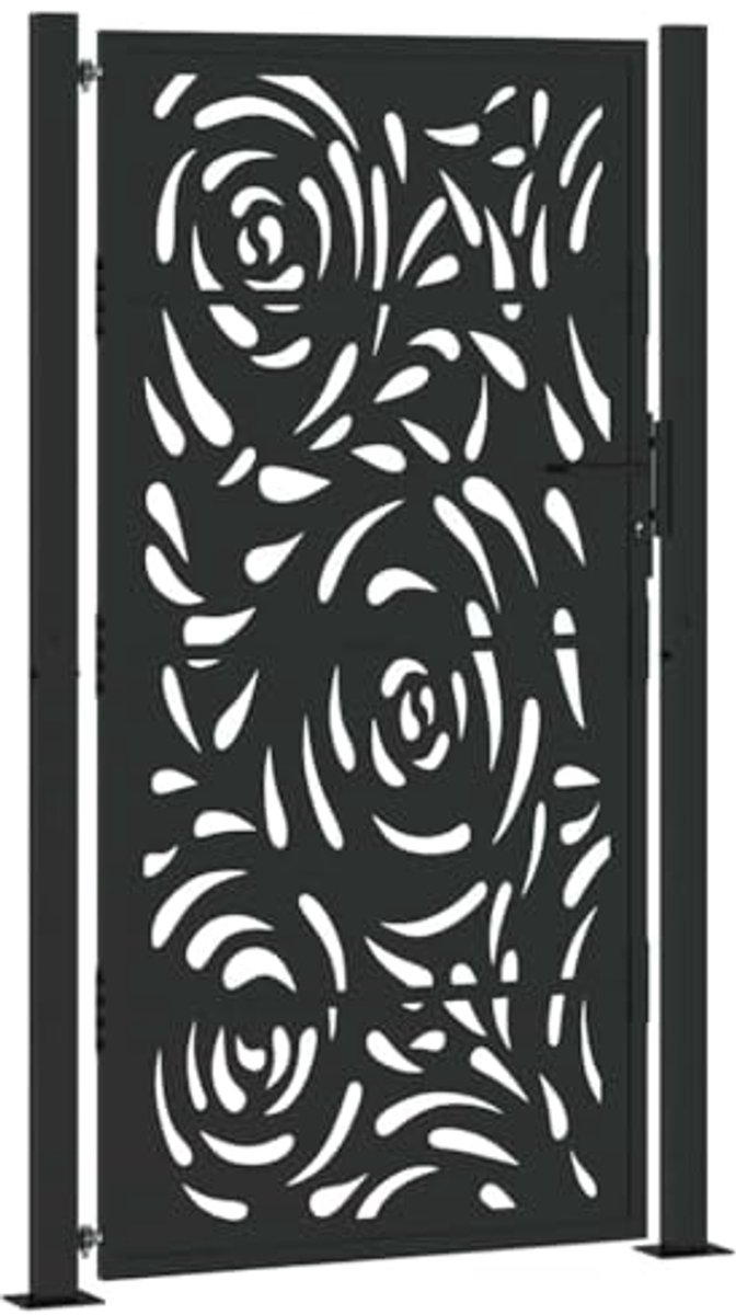 Flame Design Tuinpoort 105x180cm Staal Zwart - Tuinpoort, Omheining, Buitenpoort