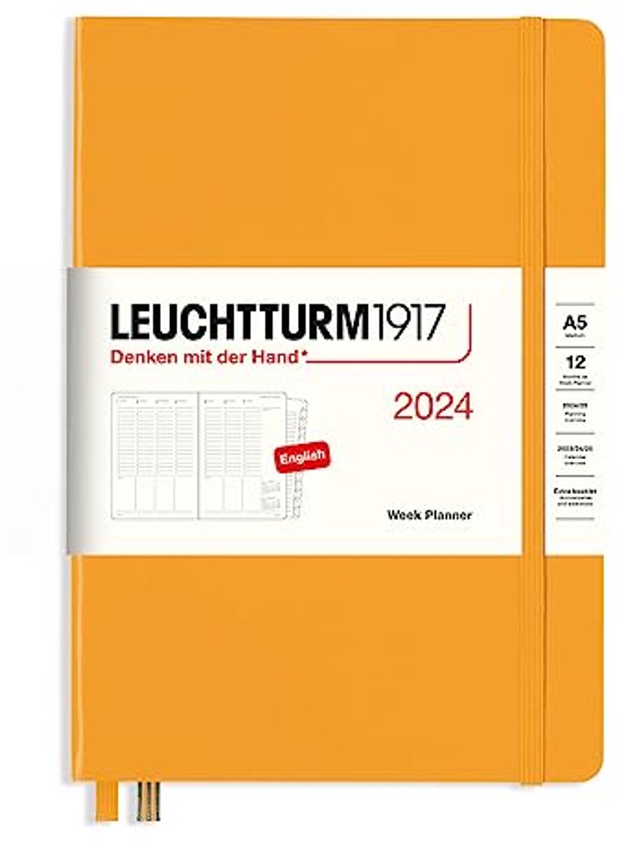 Weekplanner A5 - 12 maanden, 2024 - Rising Sun, Engels