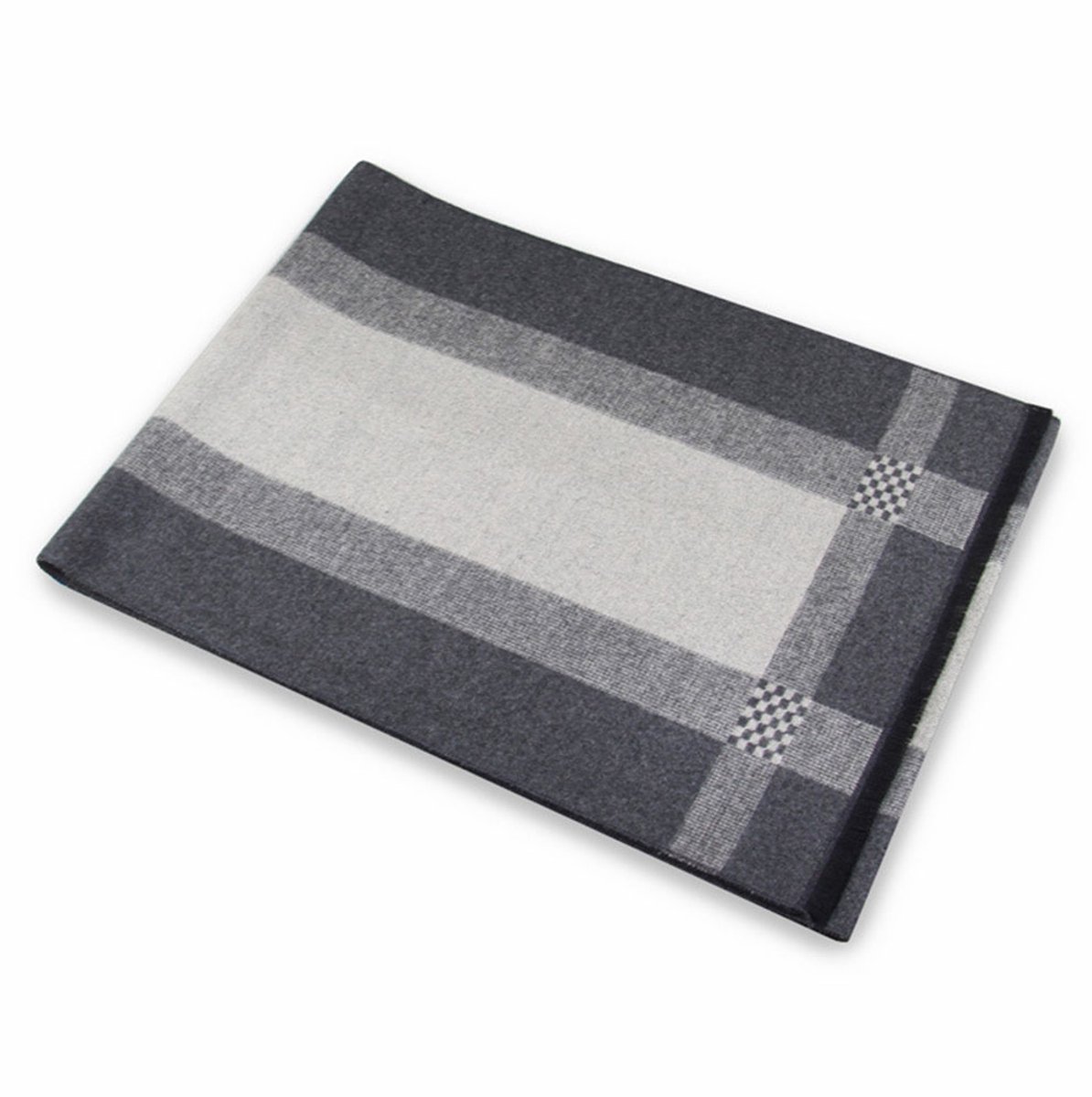Herensjaal-Beige-Dik Zachte Imitatie Kasjmier Sjaal