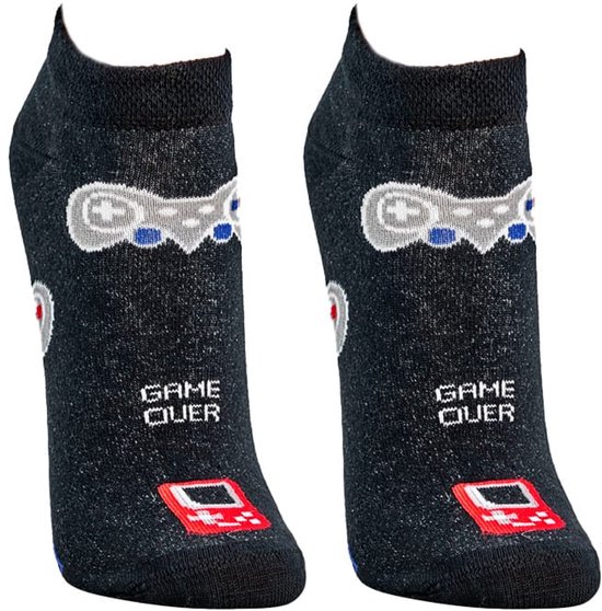Grappige sokken voor dames, kleurrijke katoenen sneakersokken, grappig gekke patroon, crew korte sokken voor vrouwen, zachte sokken met motief, enkelsokken (6paar-coloured 6