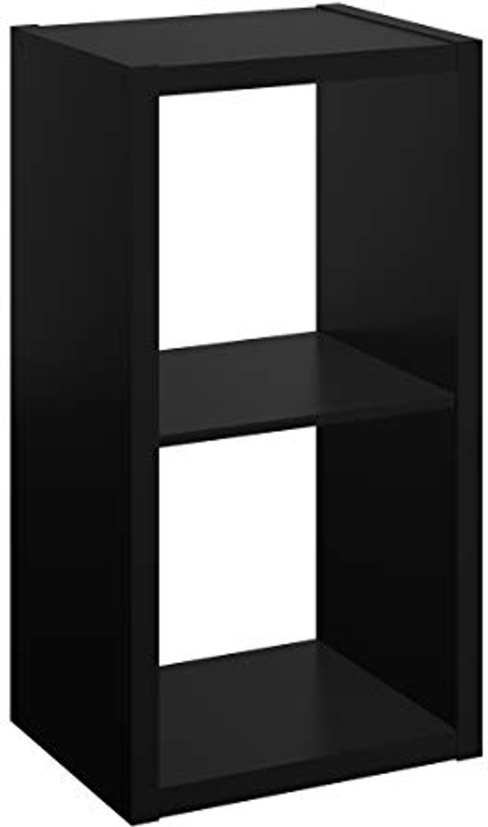 Open Back 2-Kubus Opberg Organizer - Zwart - Duurzaam Hout