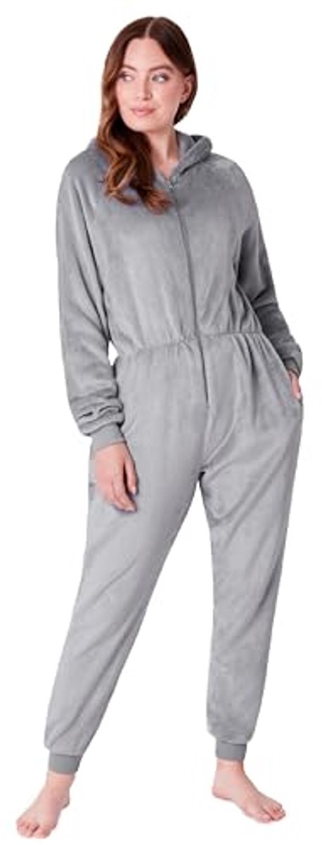 Behaaglijke Fleece Jumpsuit Dames - Eendelige Pyjama Voor Eigen Verwennerij