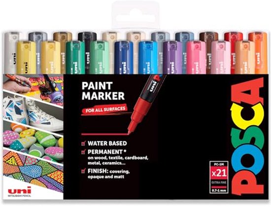 Acrylverfstiften 168 stuks, verfmarkers voor rotsschilderen, steen