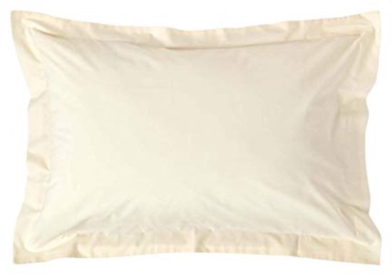 Homescapes crème zuiver Egyptisch katoenen King Size kussensloop, 200 en 400 draadtelling percal equivalent kussensloop