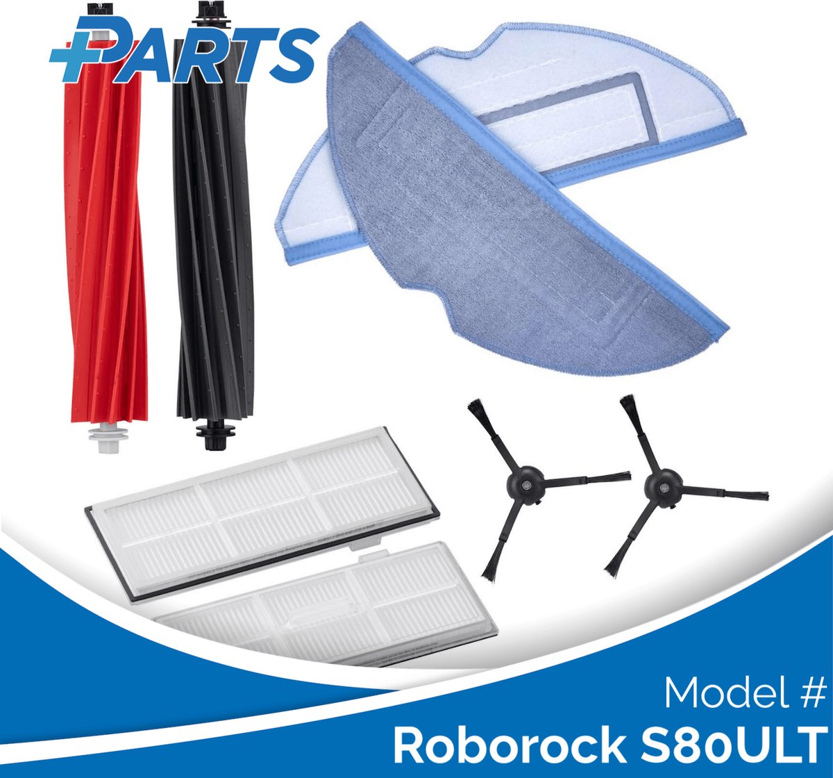 Roborock S80ULT Onderhoudsset (Plus.Parts® alternatief voor 8.02.0211)