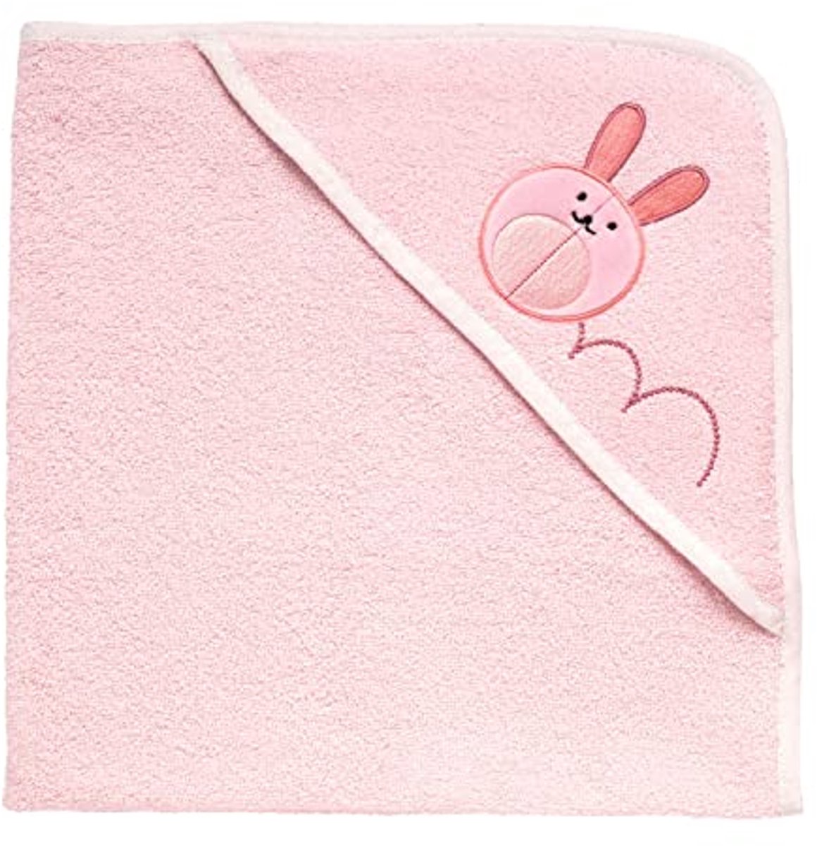 Zachte Handdoek met Capuchon van 100% Katoen voor Baby's - Roze
