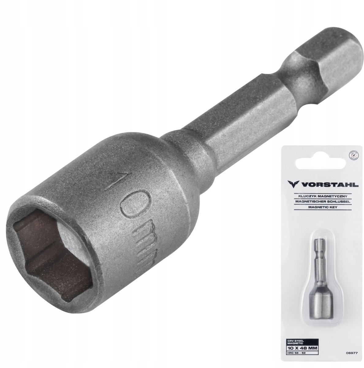 Vorsteel Magnetische Dop Bit CrV Staal 7x48mm